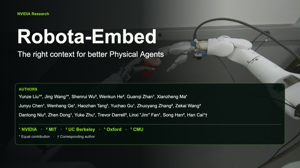 Robota-Embed for Physical Agents